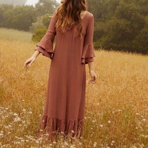 Christy Dawn The Rowe Dress In Clay Color